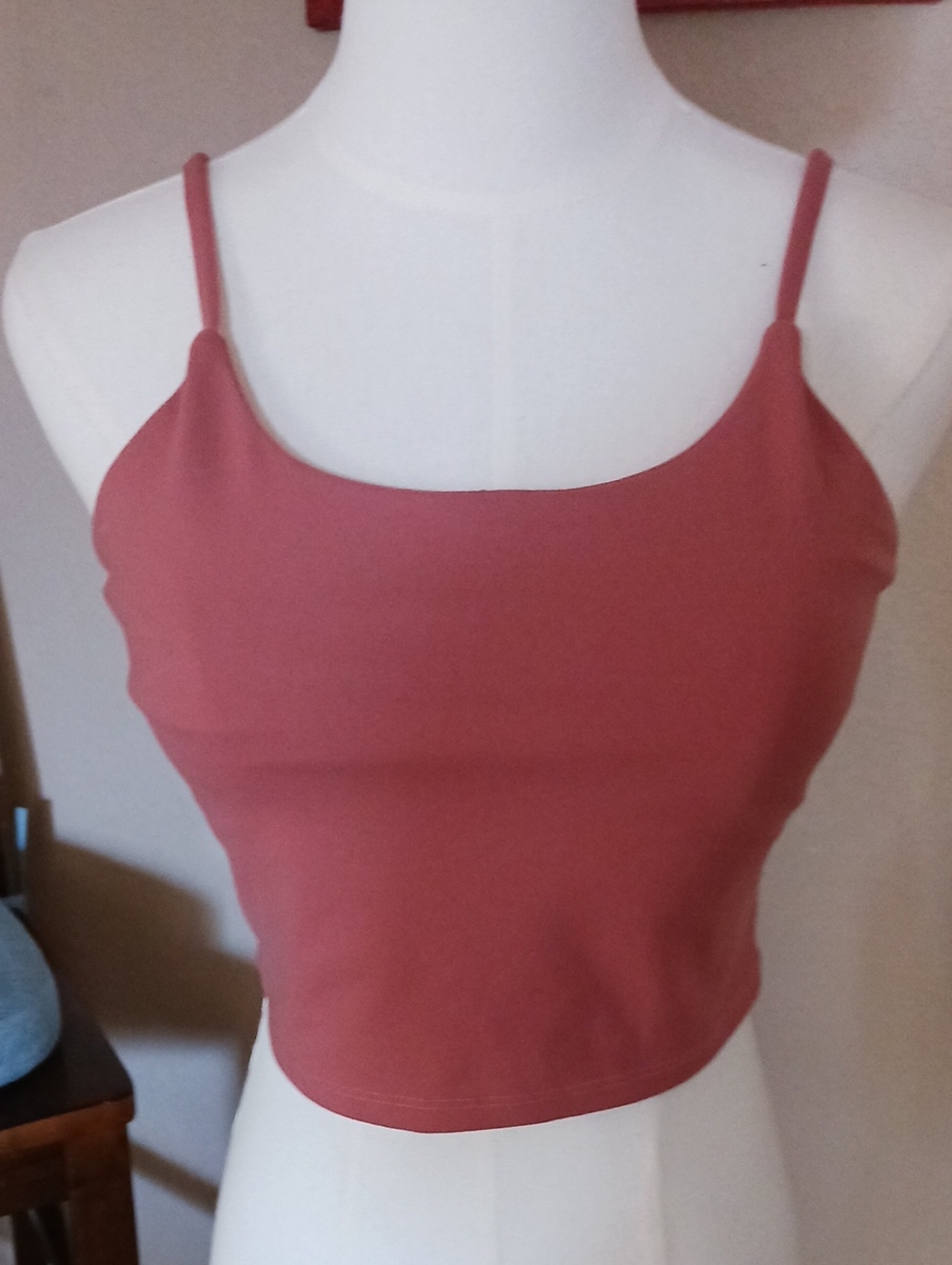 Nike ONE- Slim Spaghetti-Strap Cropped Cami in Dusty Rose